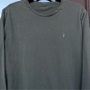 All Saints Dark Green Long Sleeve Tee